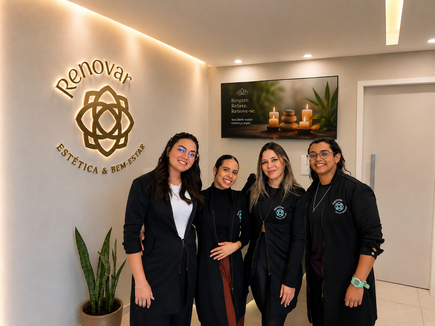 Equipe completa da Renovar Estética e Bem Estar