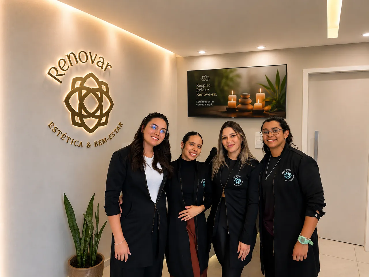 Equipe completa da Renovar Estética e Bem-Estar